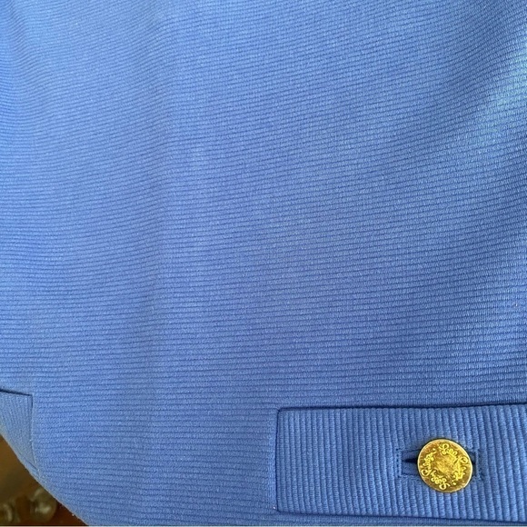 Lilly Pulitzer Blue Shift Dress Textured Sz S Flaw Zipper Pockets Midi - Picture 9 of 10